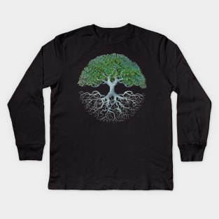 Gaia Tree of LIfe Kids Long Sleeve T-Shirt